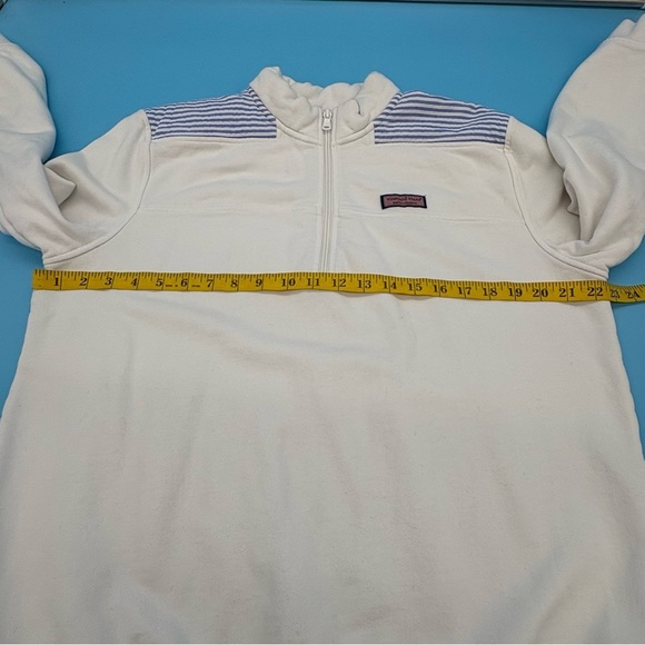 Vineyard Vines Women’s Quarter-Zip Sweatshirt with Sear sucker Accent Size M - Picture 11 of 14